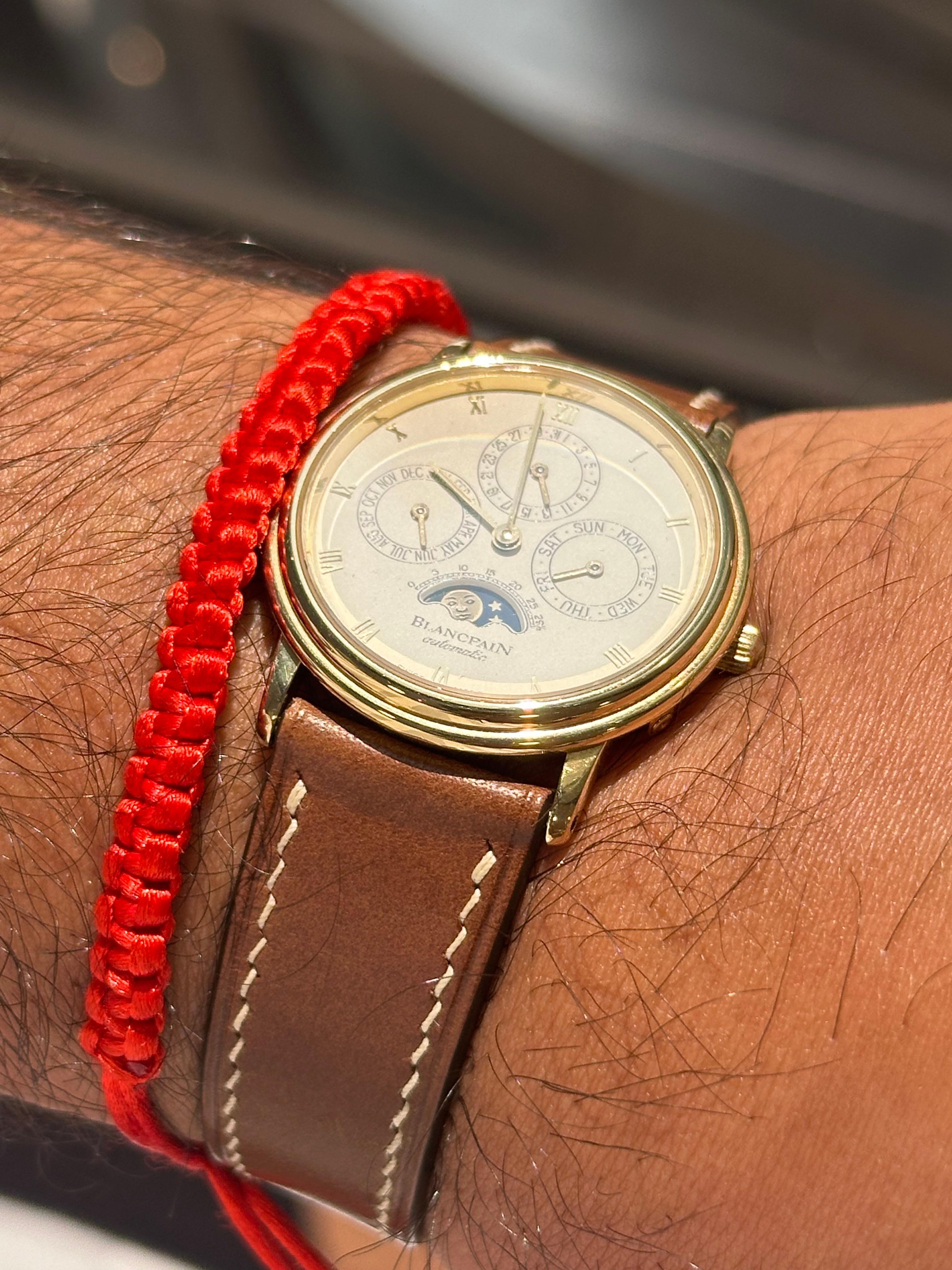 Blancpain Villeret Annual Calendrier Complet Or Jaune 18k Phase de Lune 5395 Unisexe en vente