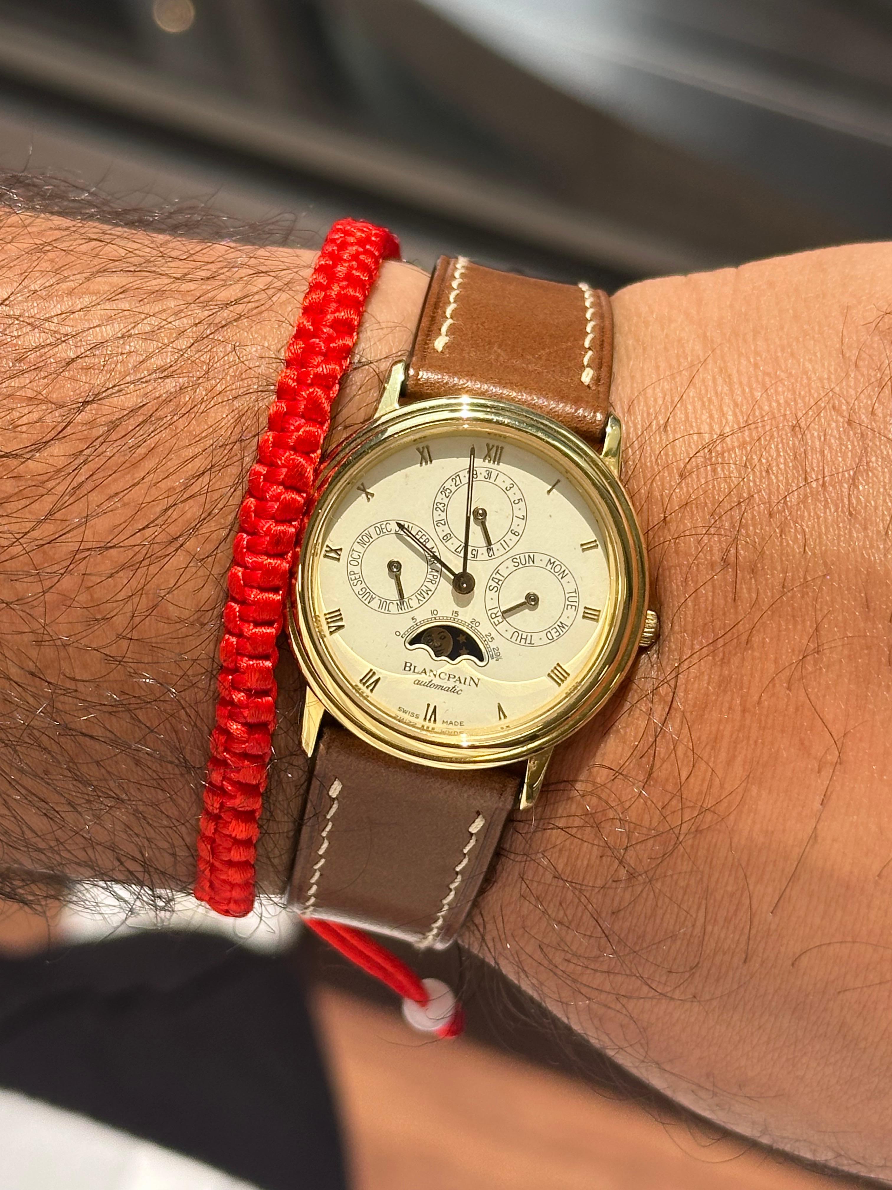 Blancpain Villeret Annual Calendrier Complet Or Jaune 18k Phase de Lune 5395 en vente 1