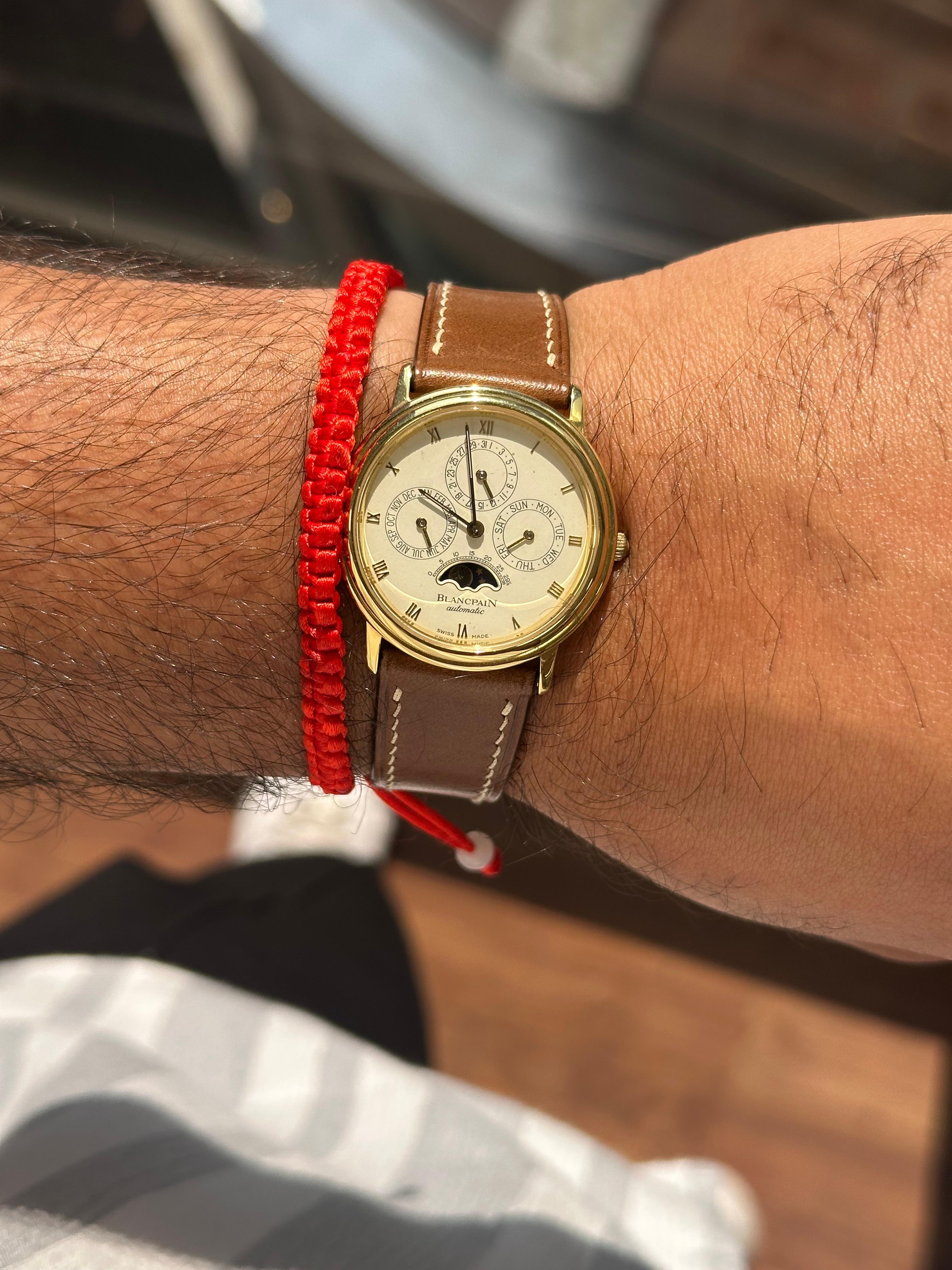 Blancpain Villeret Annual Calendrier Complet Or Jaune 18k Phase de Lune 5395 en vente 2