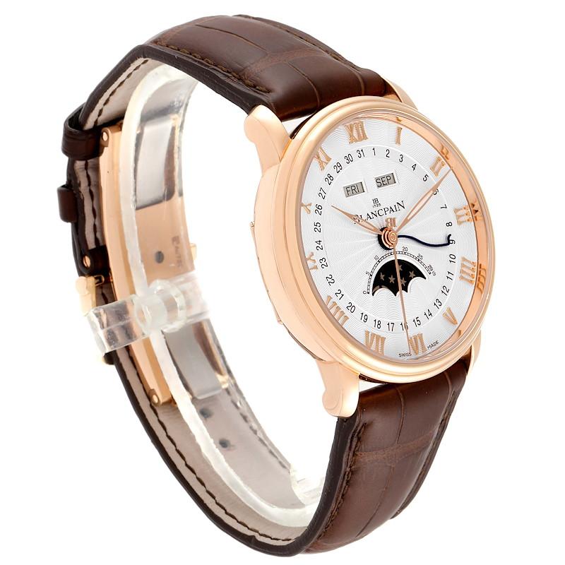 Blancpain Villeret Monopoussoir Rose Gold Men's Watch 6685-3642a-55b In Excellent Condition In Atlanta, GA