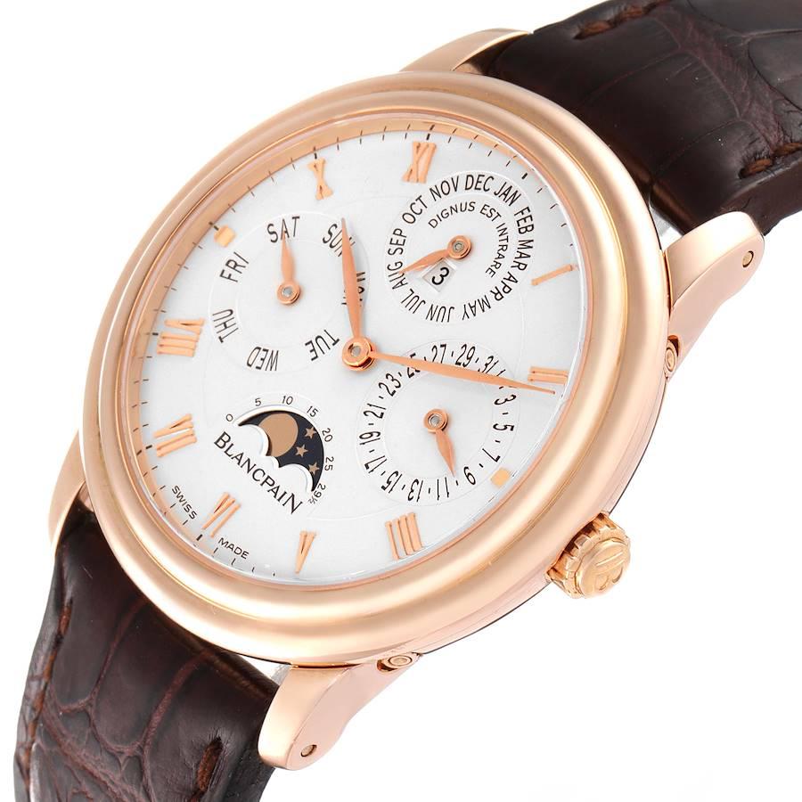 Blancpain Villeret Ewiger Kalender Rose Gold Herrenuhr 6056 im Angebot 2
