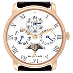 Blancpain Villeret Perpetual Calendar 8 Days Rose Gold Watch 6659 Box Card