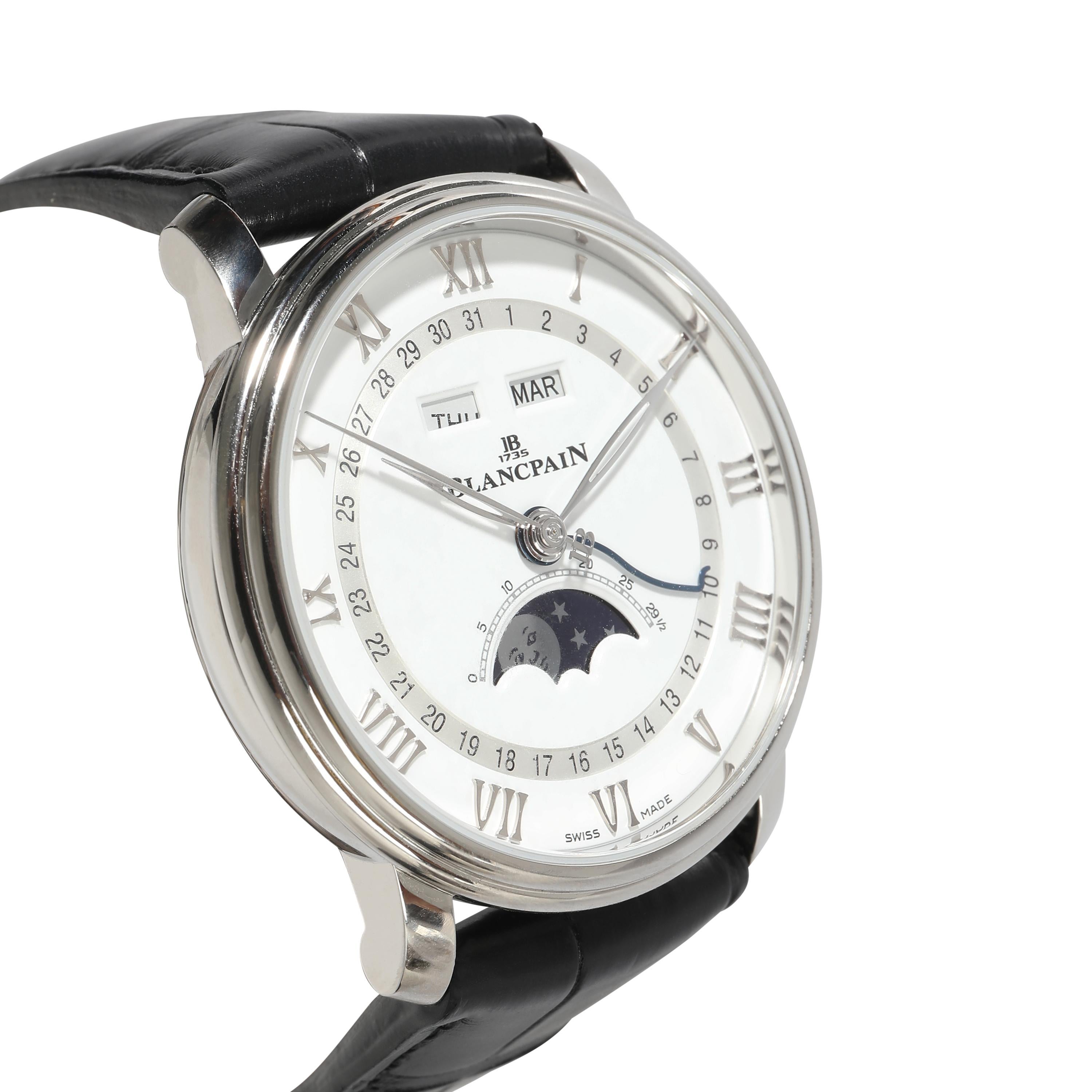 Blancpain Villeret Quantieme Complet pour hommes 6654-1127-55B  Acier inoxydable Pour hommes en vente