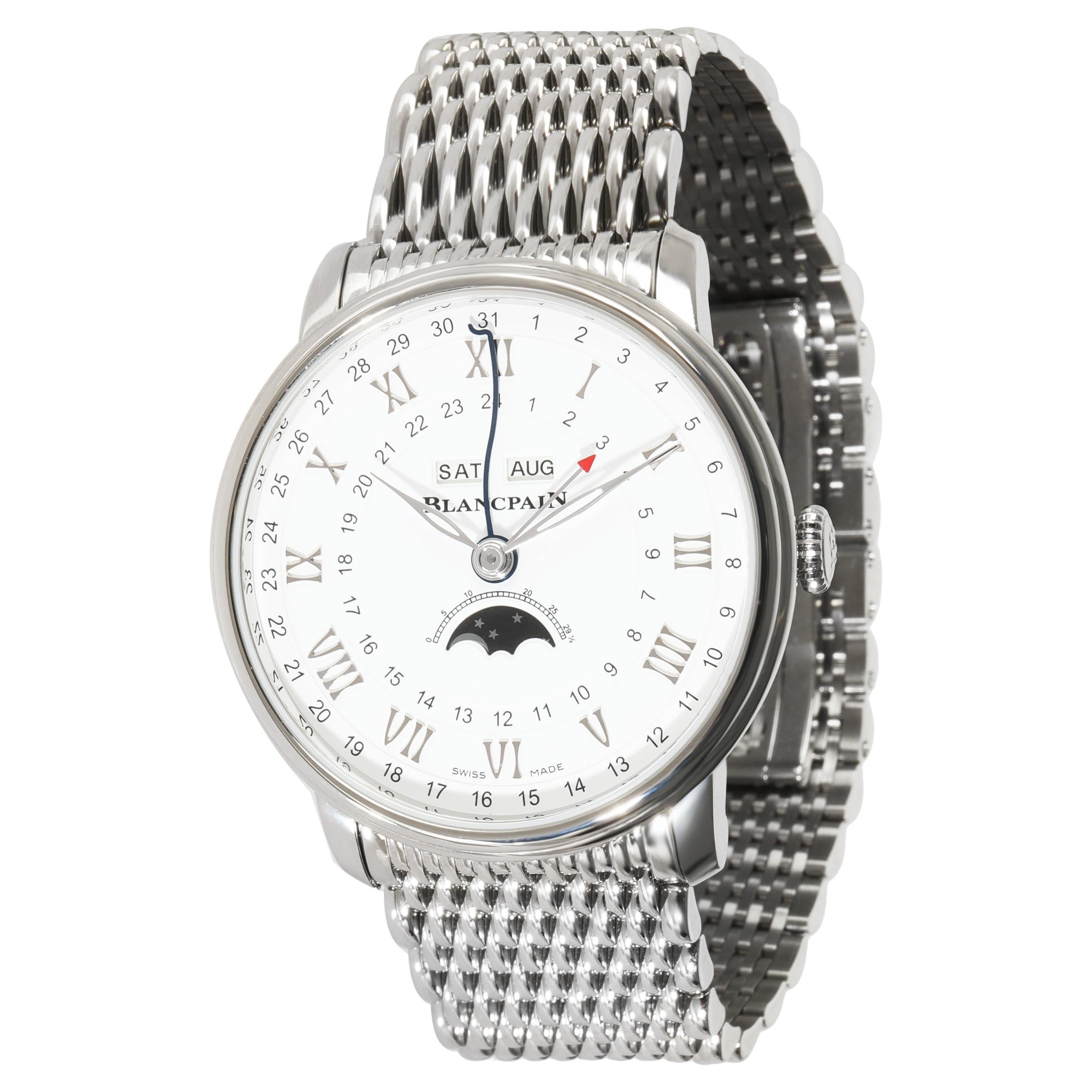 Orologio Blancpain Villeret Quantieme Complet Phases de Luna GMT 6676-1127-MMB Uomo
