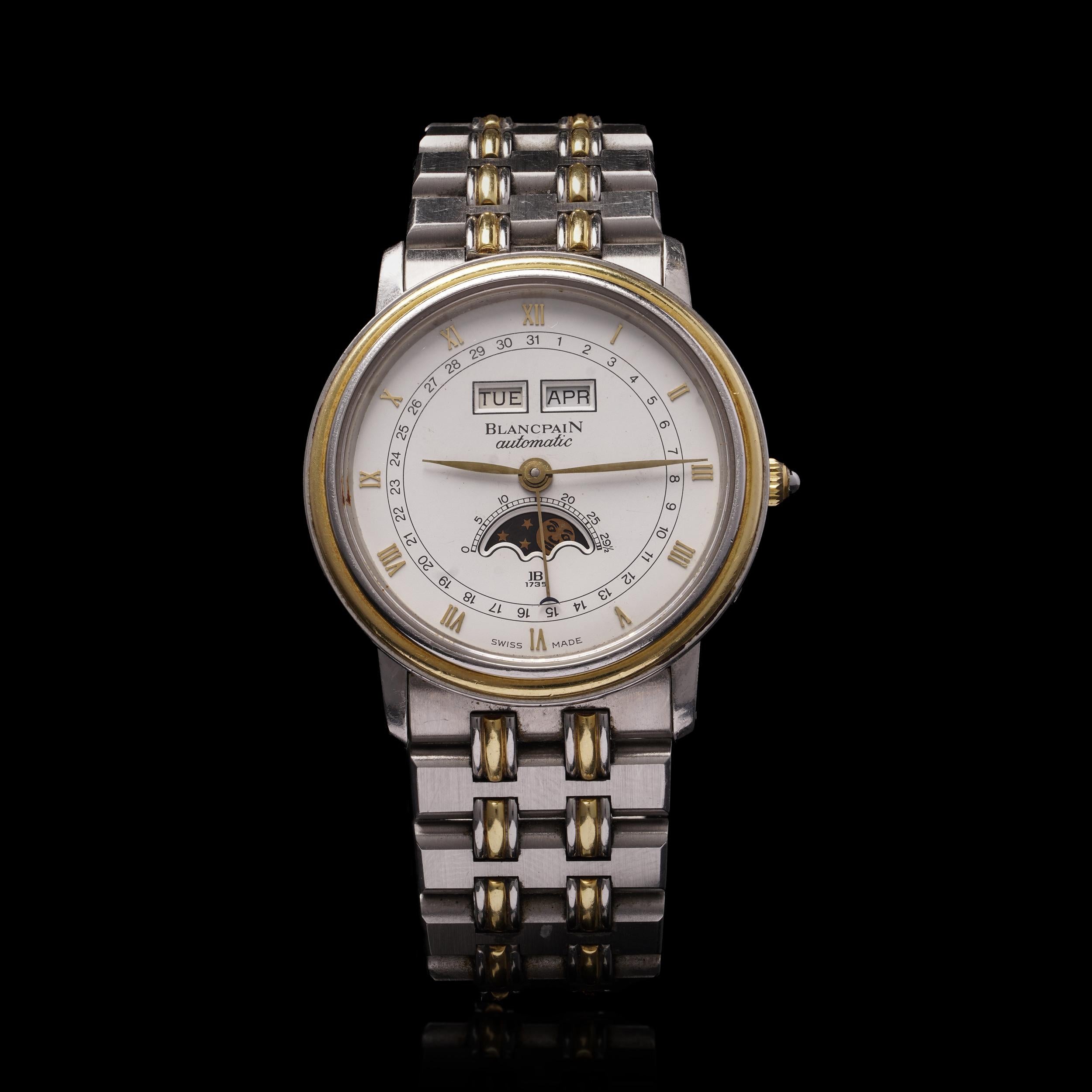 Blancpain Villeret Ref. 6595 Moon Phase Triple Calendar, 1990s For Sale 4