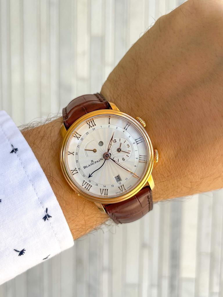 Blancpain Villeret Reveil 18K Rose Gold GMT Watch For Sale 1
