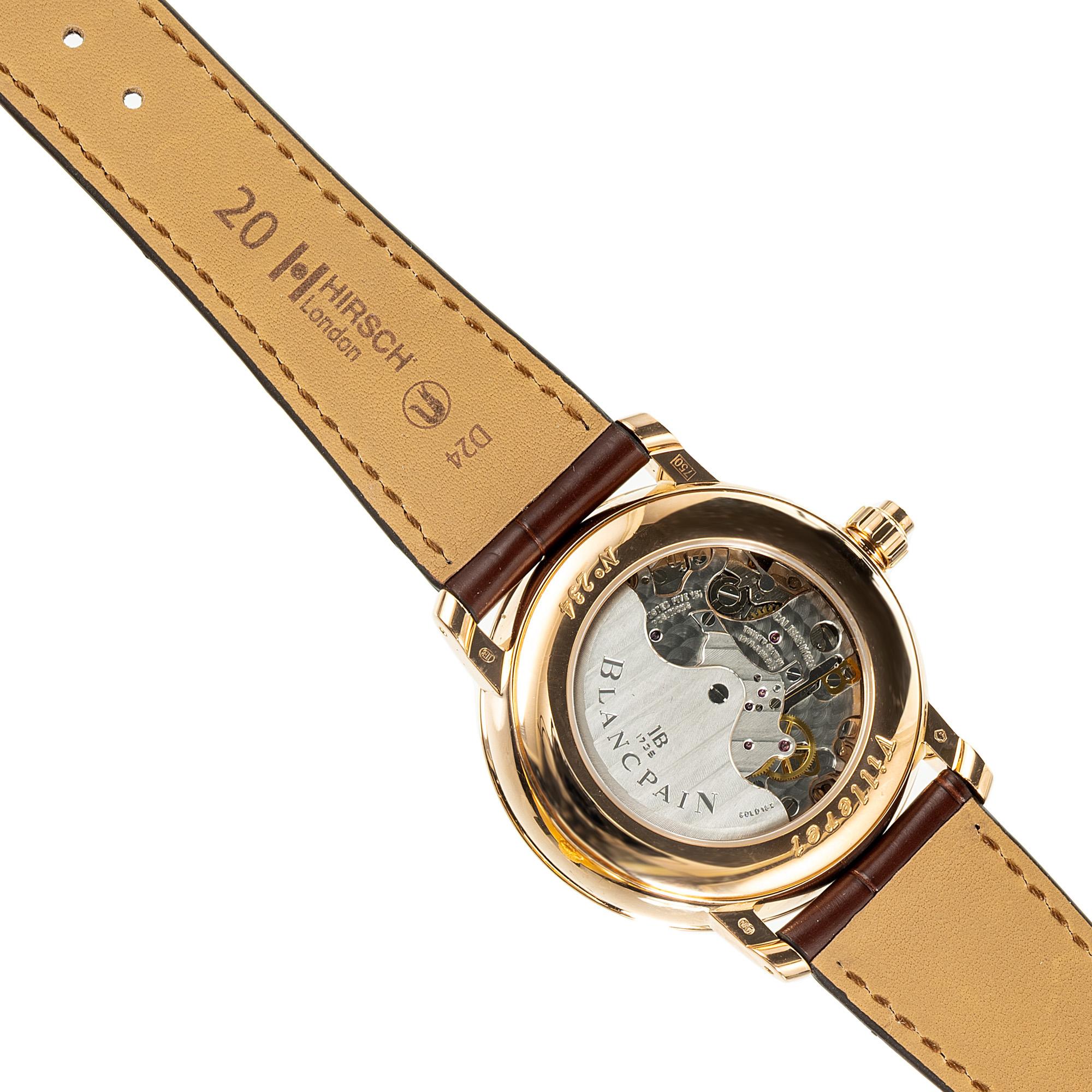 Blancpain Villeret Rose Gold Single Button Chronograph For Sale 3