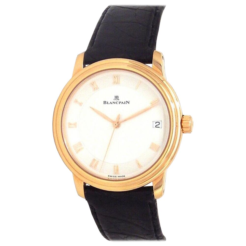Blancpain Villeret Ultra Slim 18 Karat Gold Men's Watch Automatic 1158-3642-55 For Sale