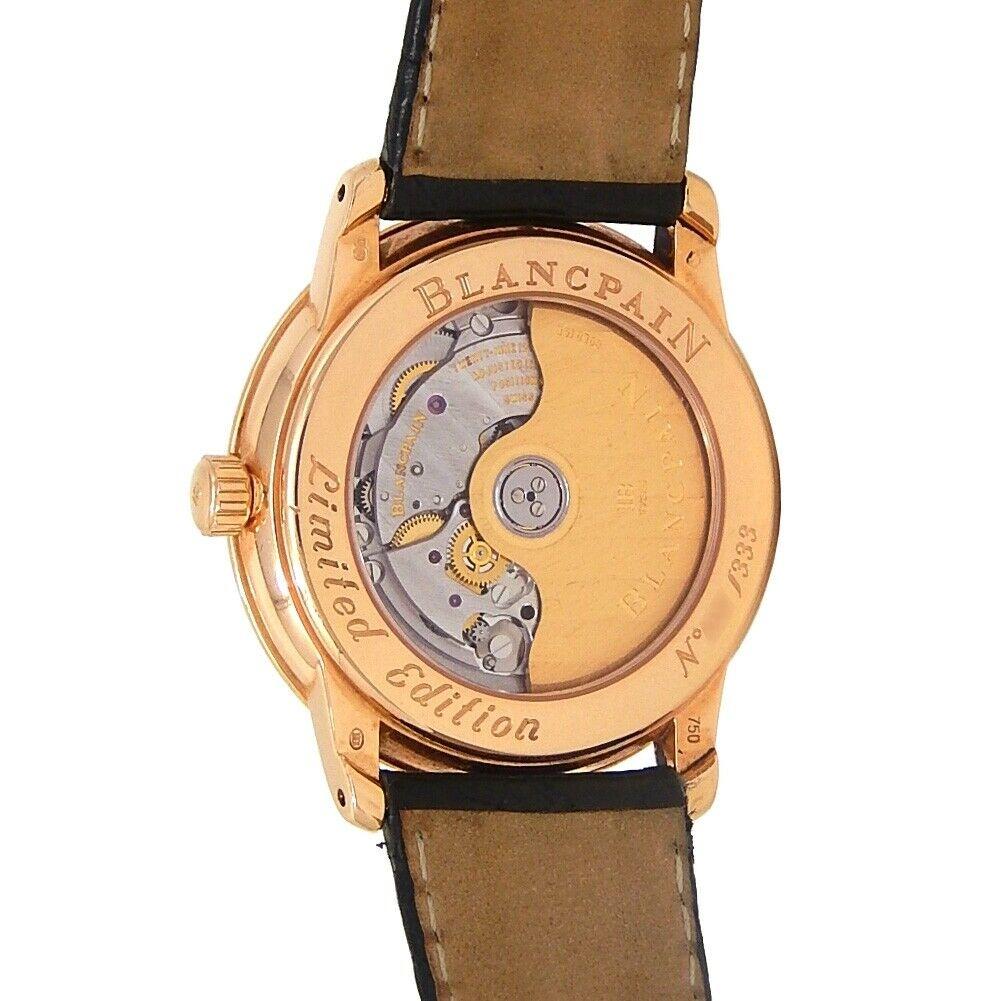 Blancpain Villeret Ultra Slim 18 Karat Gold Men's Watch Automatic 1158-3642-55 For Sale 2