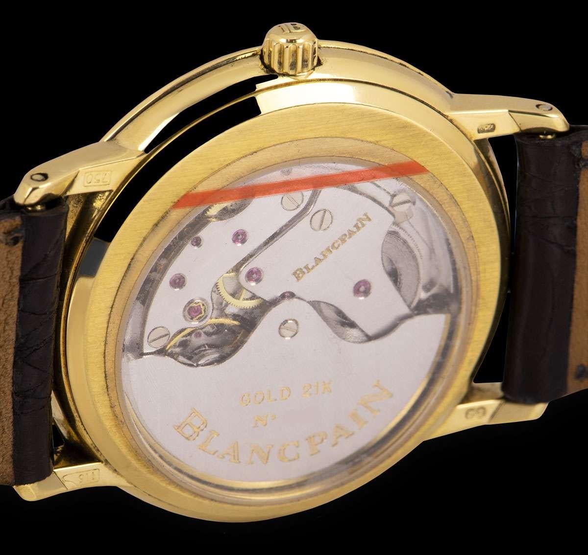 Blancpain Villeret Yellow Gold White Dial 0071-1418-55 Watch 1