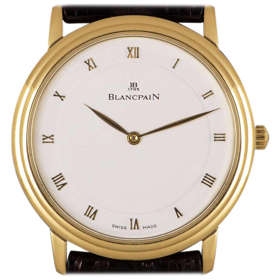 Blancpain Villeret Yellow Gold White Dial 0071-1418-55 Watch