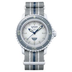 Blancpain x Swatch Scuba Fifty Fathoms Antarctic Ocean Grey Dial Watch SO35S100