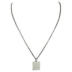 Blank Custom Sterling Silver Dog Tag Necklace with Personalized Engraving Option
