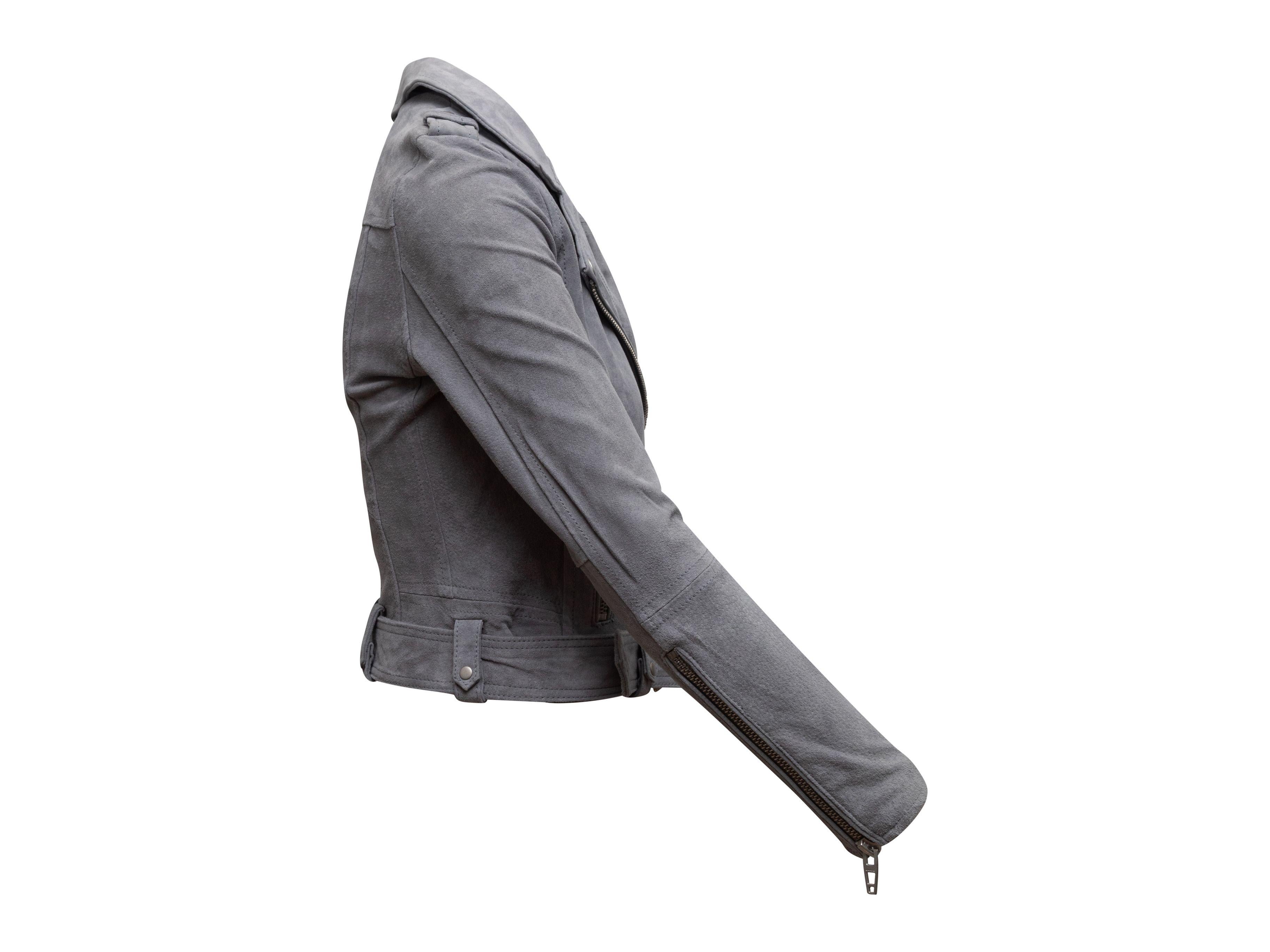 Men's Blank NYC Grey Suede Moto Jacket