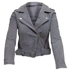 Blank NYC Grey Suede Moto Jacket