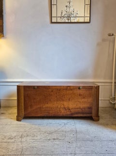 Blanket / bed-end / coffee table - chest, marine decor intarsia, Swedish Modern
