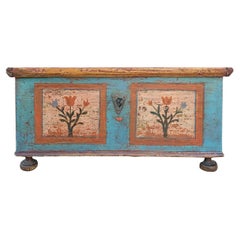 Blanket Chest - Floral Painted Early 19th Century