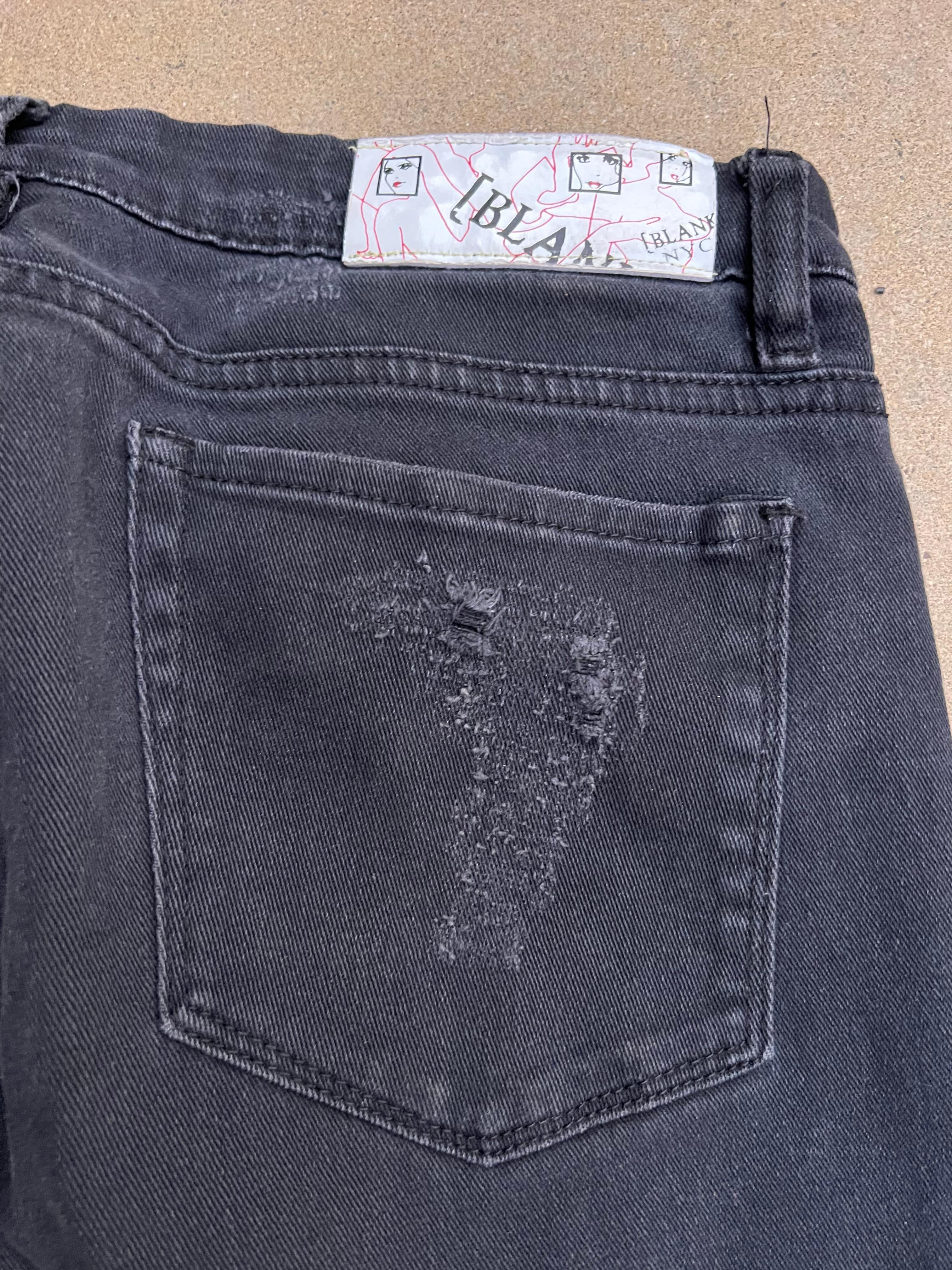Blanki Black Denim Jeans, Size 31 For Sale 2