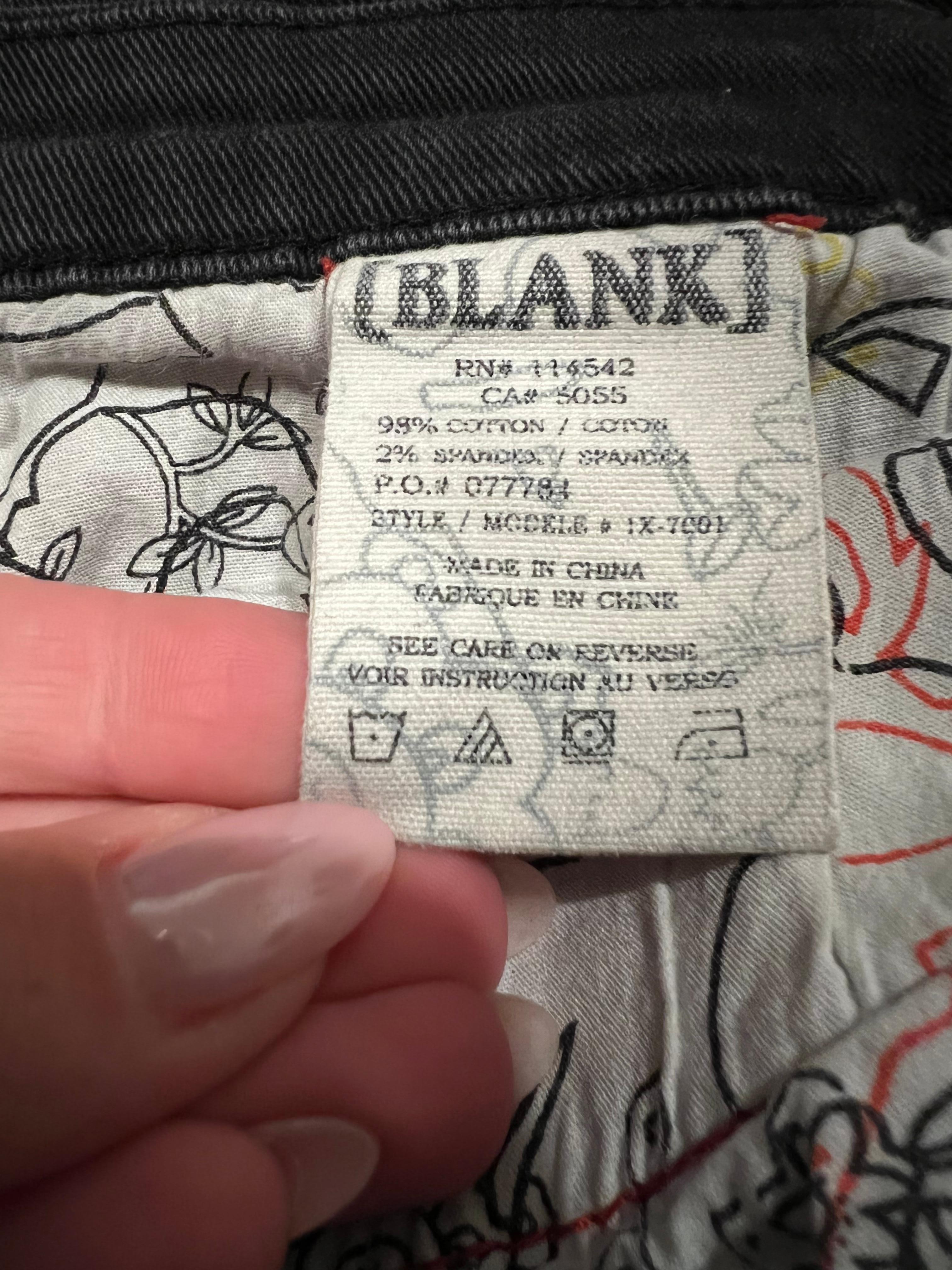 Blanki Black Denim Jeans, Size 31 For Sale 4