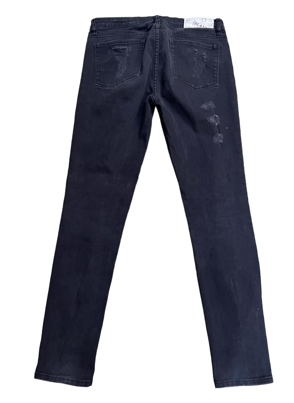 Blanki Black Denim Jeans, Size 31 For Sale 5