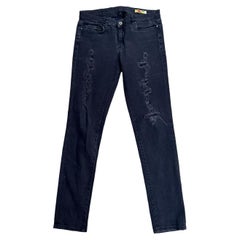 Denim-Jeans aus schwarzem Denim, Größe 31