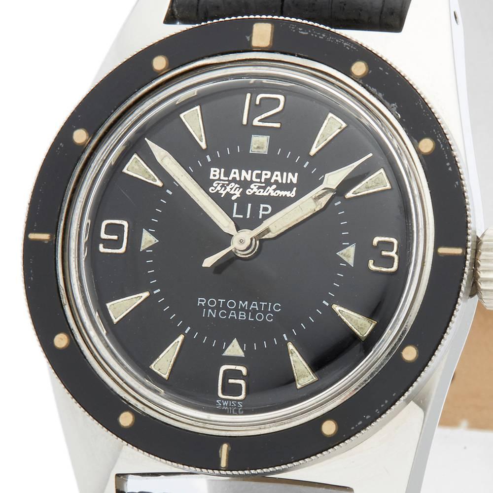 Blanpain Fifty Fathoms Stainless Steel Men’s Vintage In Good Condition In Bishop's Stortford, Hertfordshire