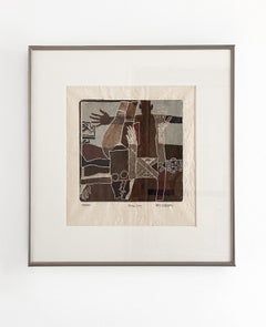 "Trovata". Symbolist Monotype. Mixed media on handmade paper.