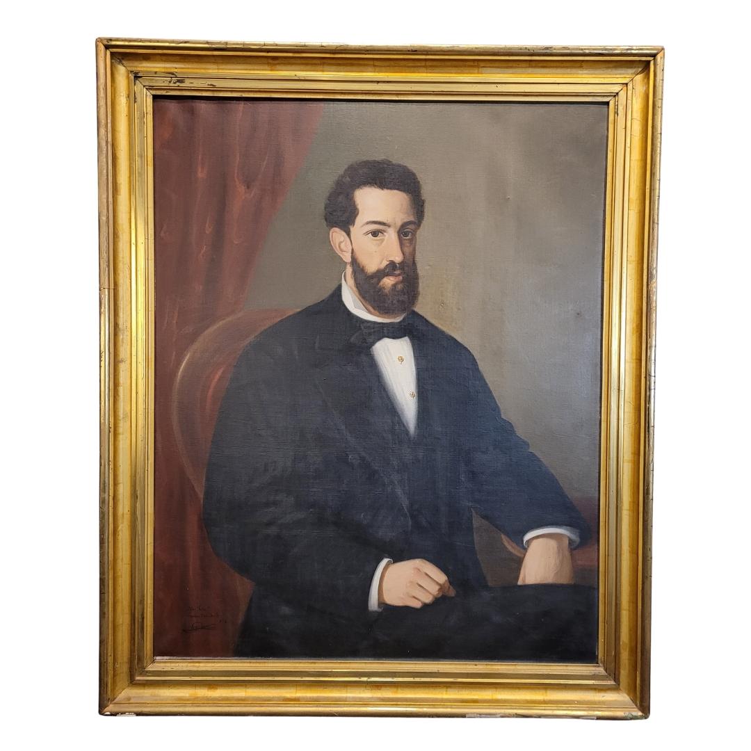 Blas Garcia Valladolid Portrait Painting – "Männliches Porträt" Isabelline Spanien, Blas González García-Valladolid