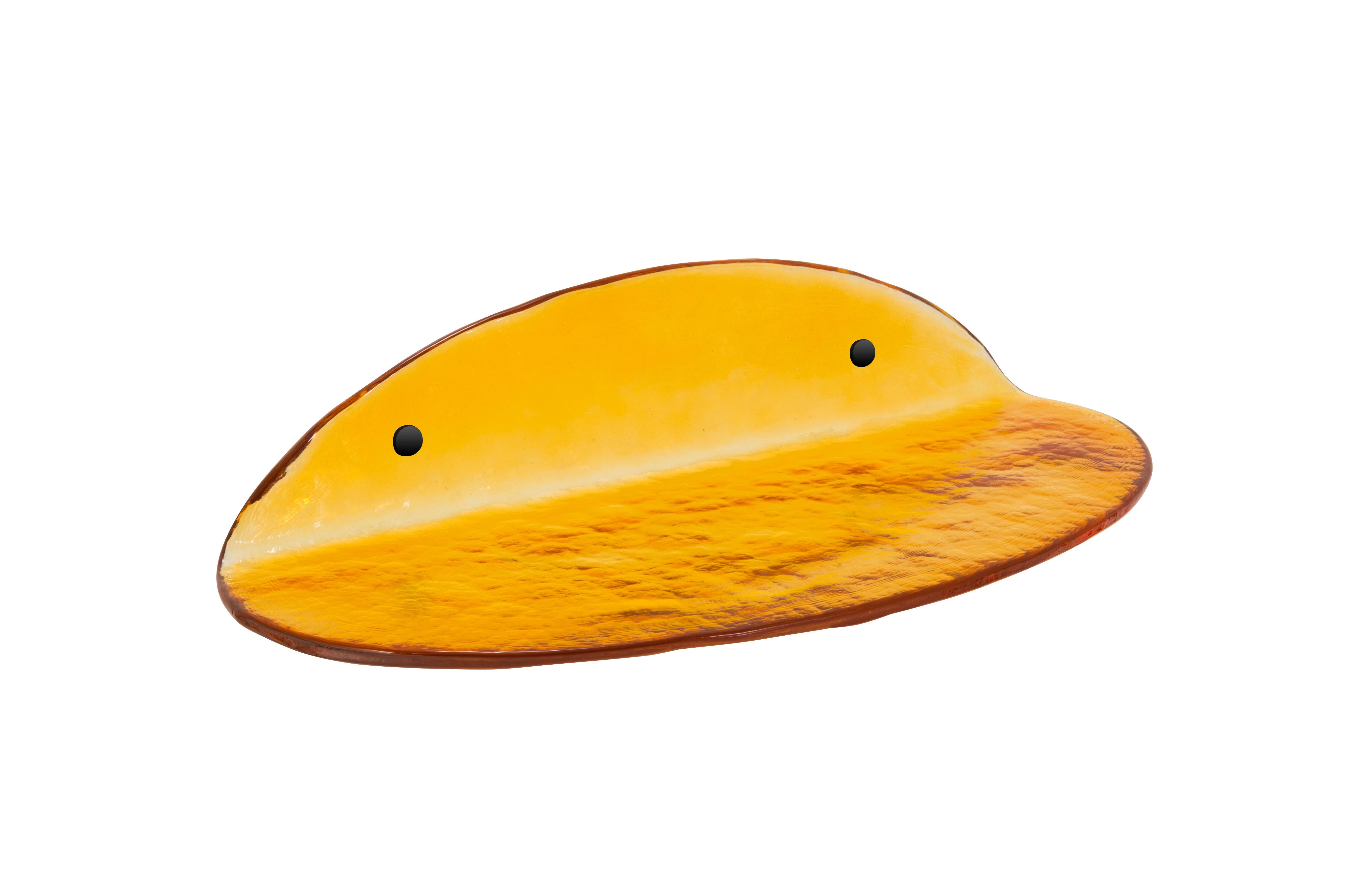 Etagère moyenne ambrée Blash de Pulpo
Dimensions : D50 x L20 x H11 cm
Matériaux : verre moulé.

Disponible également en différentes couleurs. 

Comme une touche de couleur et de transparence sur votre mur, l'ensemble d'étagères murales en verre