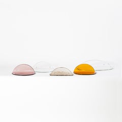 Blash Shelf Small, European, Minimalist, Amber, Glass, 20th Century