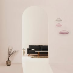 Blash Shelf Small, European, Minimalist, Pink, Glass, 20th Century