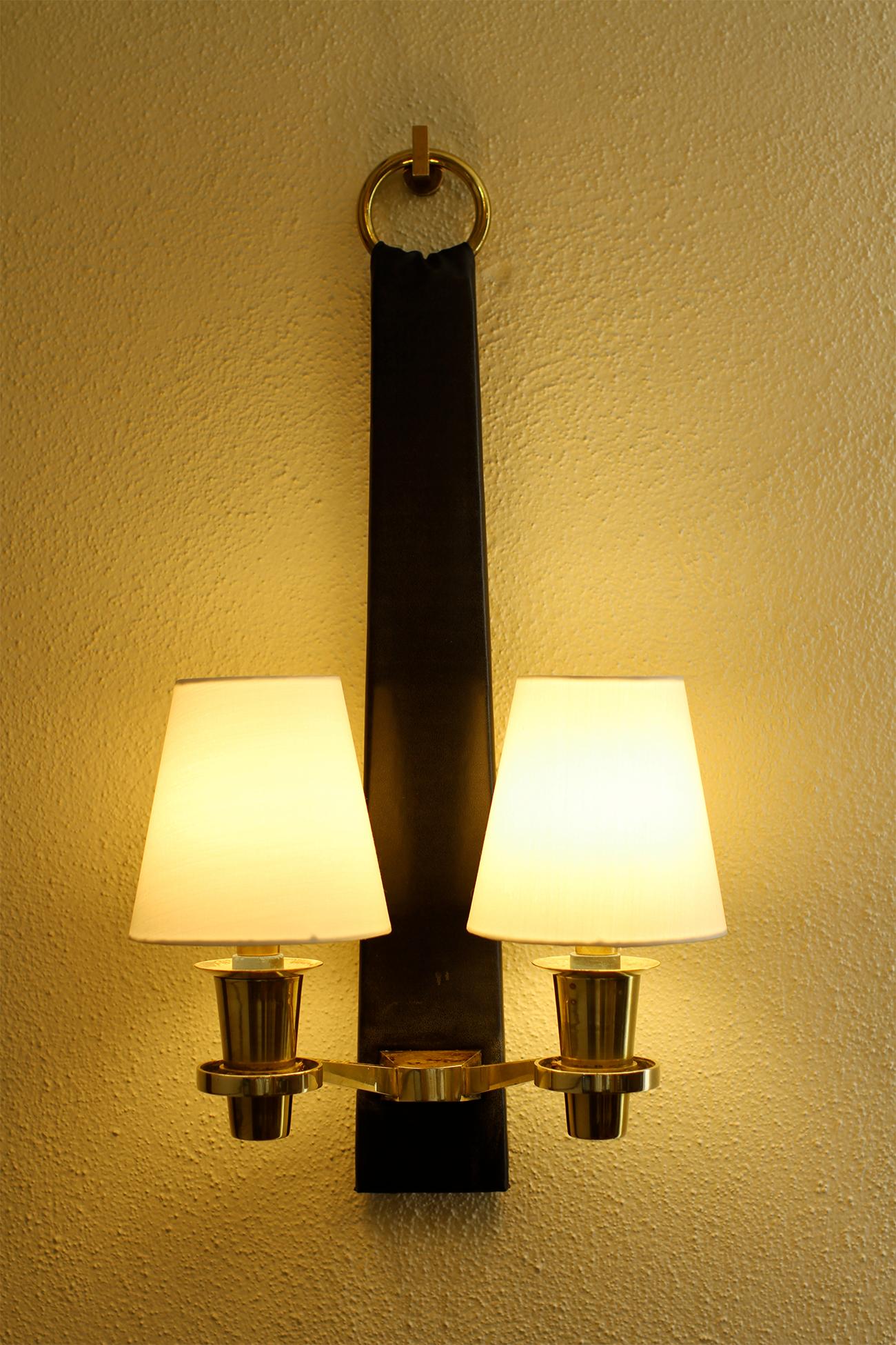 French Blasset & Guggiari, One Sconce France 1957 For Sale