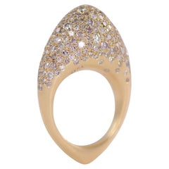Anello Fuse Blast con 5,35ct di diamanti grigi e marroni, pezzo unico