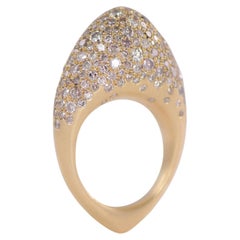 Bague Fuse Blast avec 5,35 carats de diamants gris et bruns, une pièce