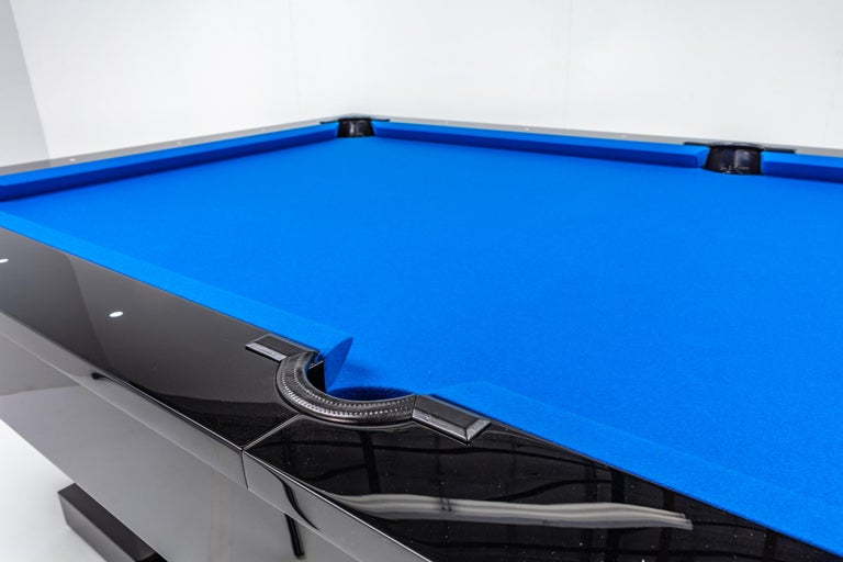 Blatt Billiards Modern High Gloss Black N17 Pool Table For Sale at 1stDibs
