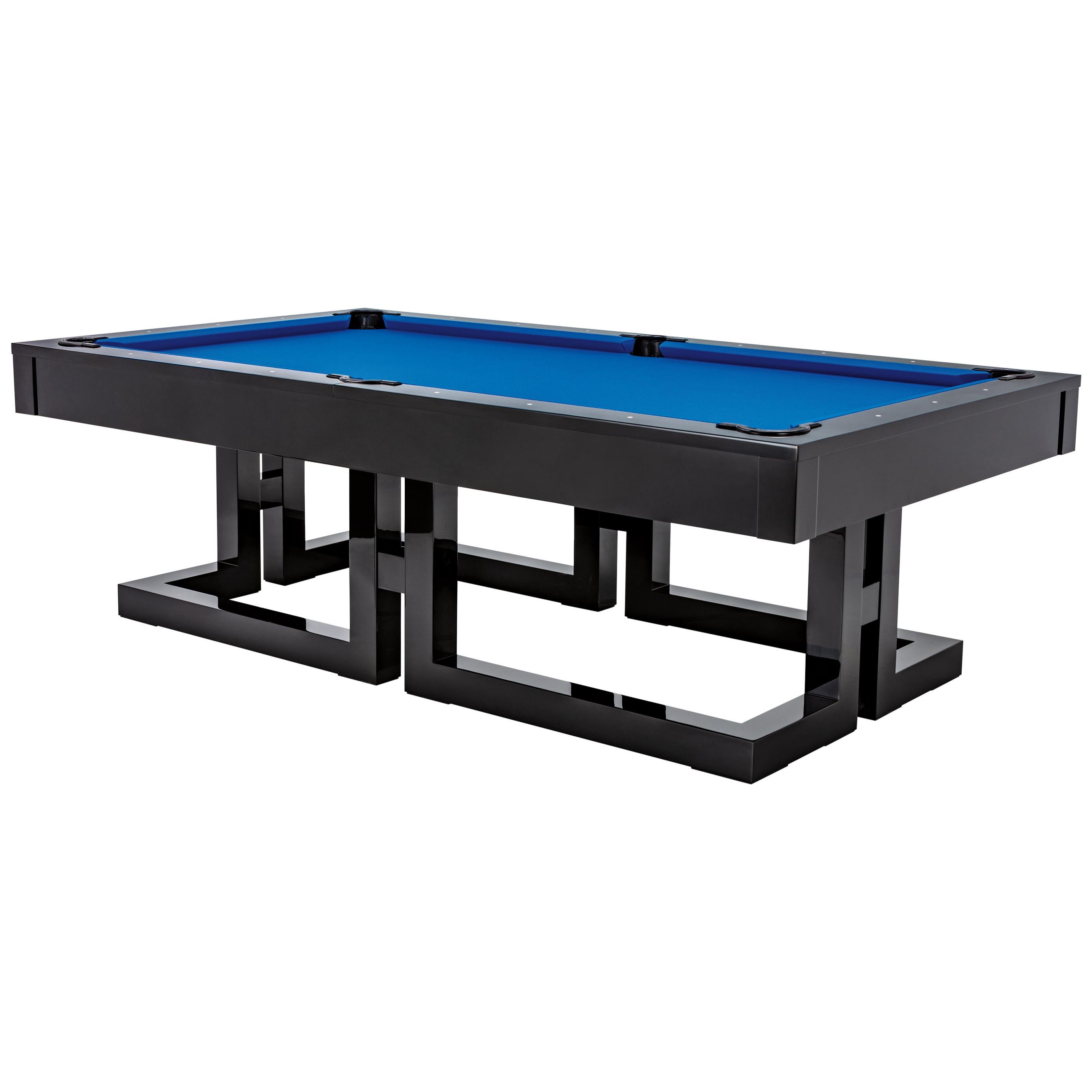 Blatt Billiards Modern High Gloss Black N17 Pool Table For Sale