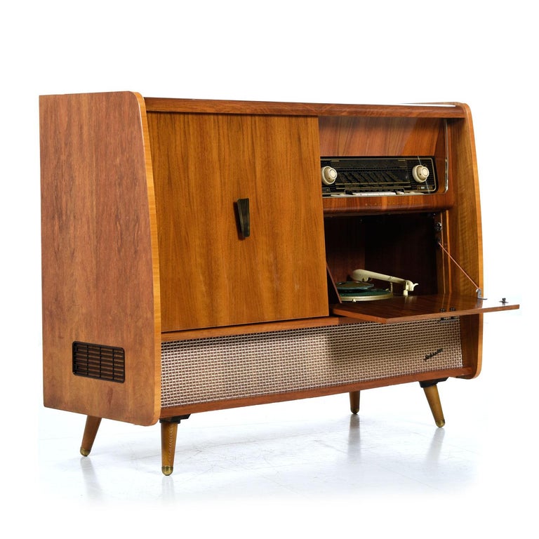 Blaupunkt Arkansas 59 Tube Stereo Record Player Console with Bar