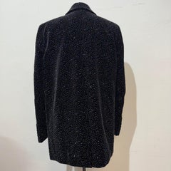 Blazé Milano Black velvet Crystals Smoking Jacket Size M