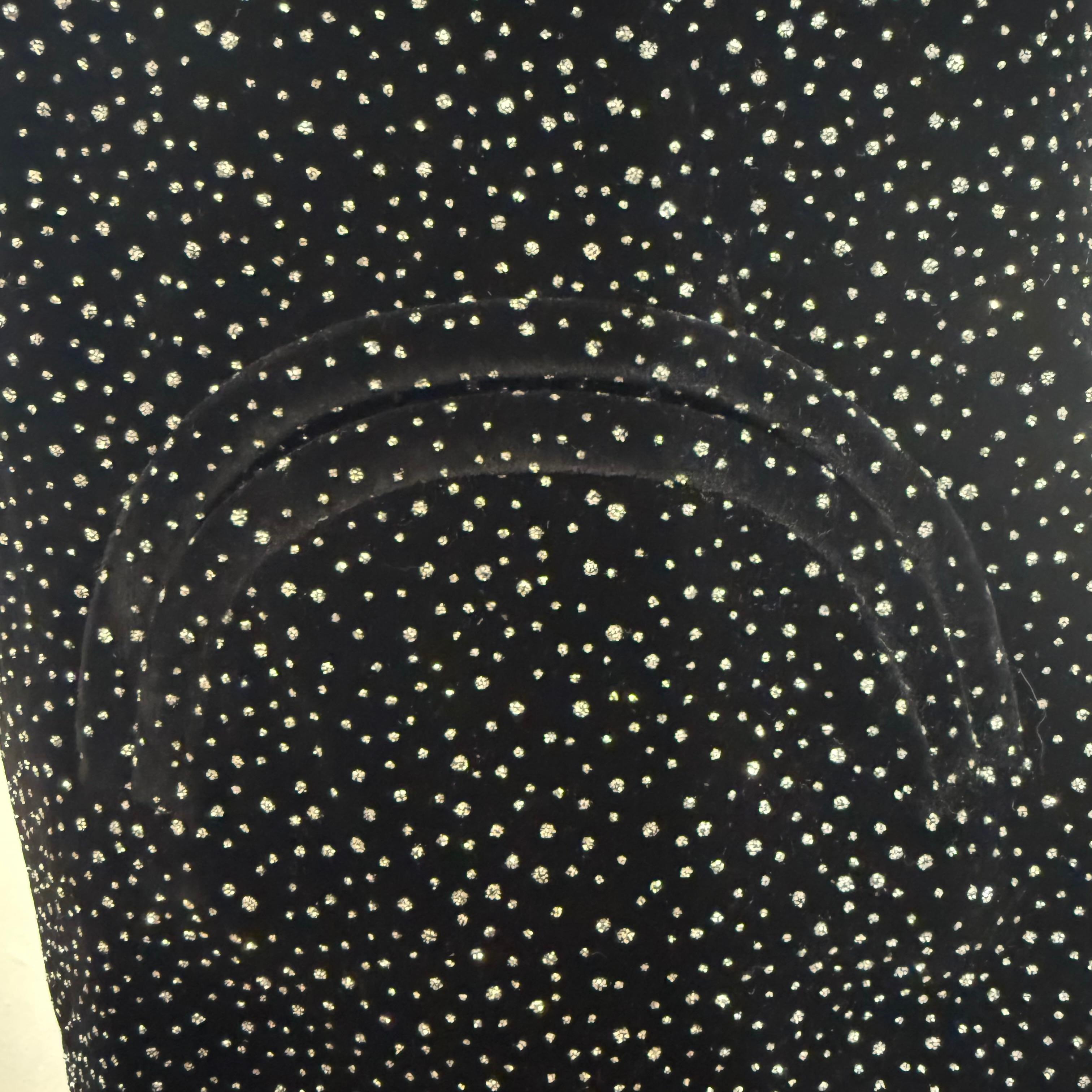 Blazé Milano Schwarzer Samt Kristalle Smoking Jacke Größe M im Angebot 3