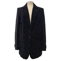 Blazé Milano Giacca da Smoking in velluto nero con cristalli taglia M.