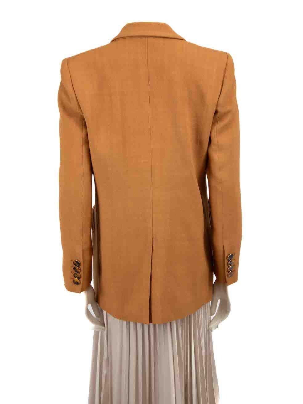 Blazé Milano Brown Everyday Double Breasted Blazer Size S In Good Condition In London, GB