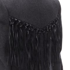 BLAZE MILANO Lane Crawford Exclusive Spencer grey wool pocket blazer US0 XS