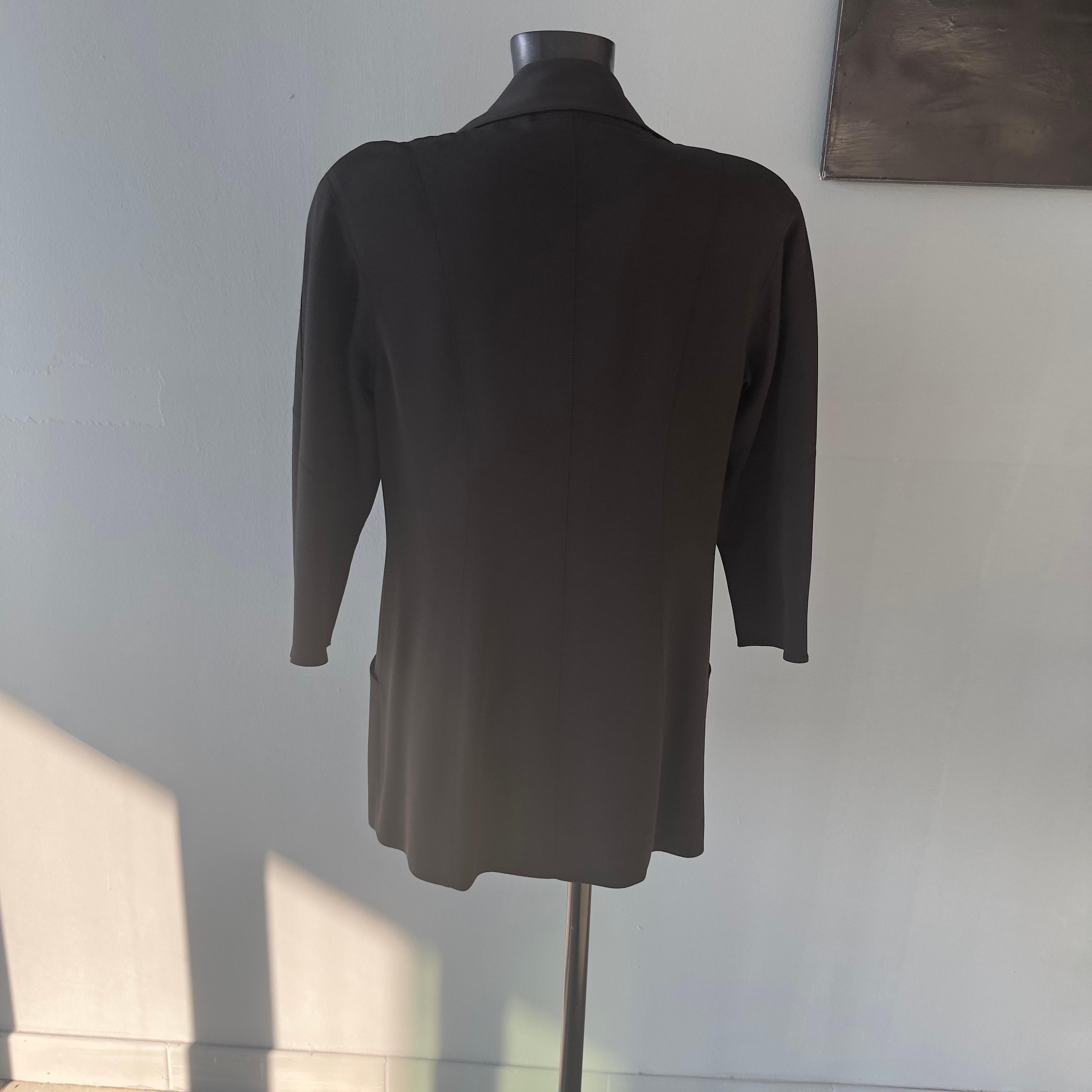 Black Blazer doppiopetto Claude Montana Paris in ottime condizioni For Sale