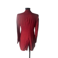 Paul Smith Women's Ruby Red Linen Blazer, Made in England