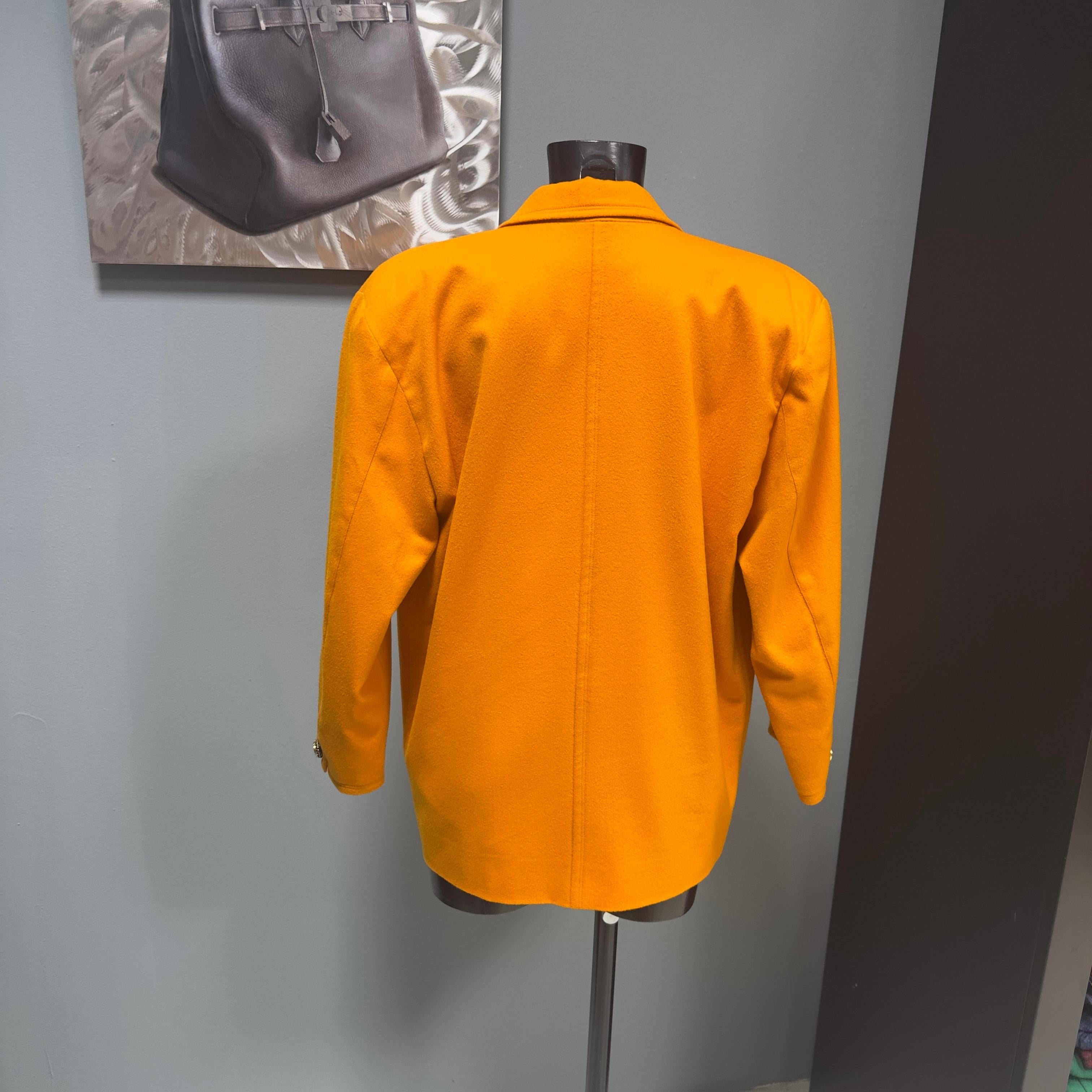 Orange Versace blazer for Genny 1980s For Sale