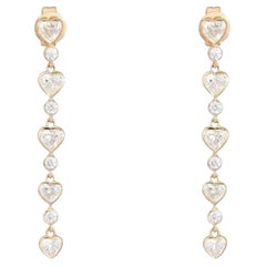Blazing Diamond 14K (or 18k upon request) Yellow Gold Drops Earrings