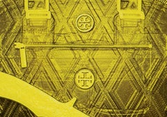 Color Photograph, "Gold Tory Burch Handbag with Knife" (Fashion, Designer Bag)