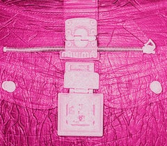 Color Photograph, "Magenta Miu Miu Handbag with Knife" (Fashion, Designer Bag)