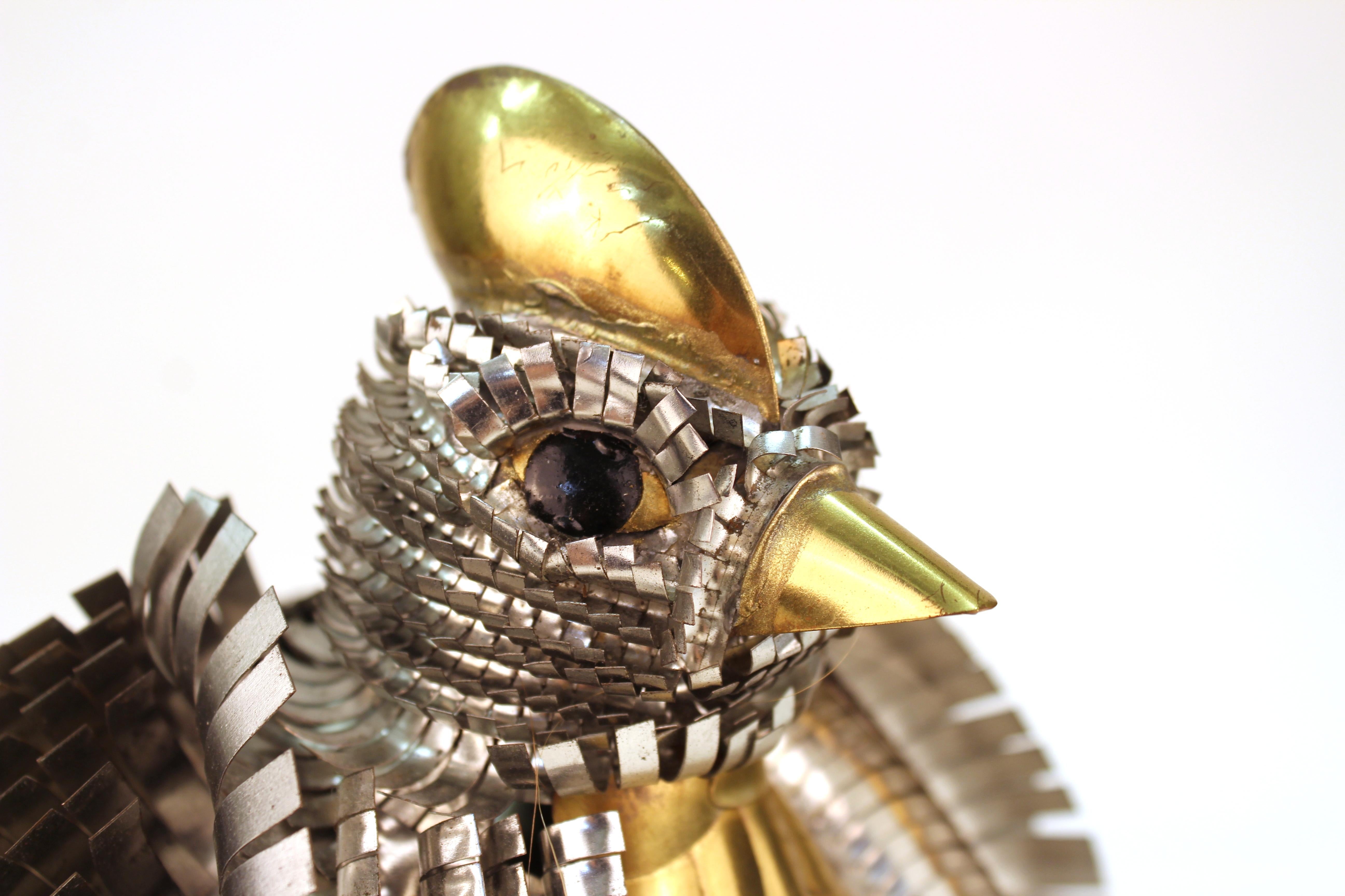 Blazquez Mexican Mid-Century Modern Metal Bird Sculpture 3