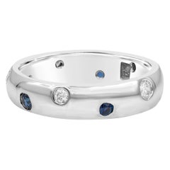 Blue Sapphire and Diamond Etoile Ring